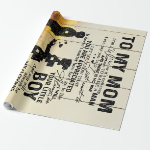 Papier Cadeau Personnalisé À Ma Mère Du Fils Anniversaire Mère