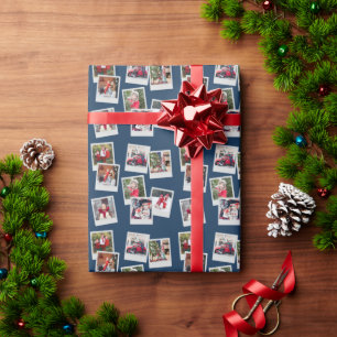 Papier cadeau personnalisé avec des clichés disper