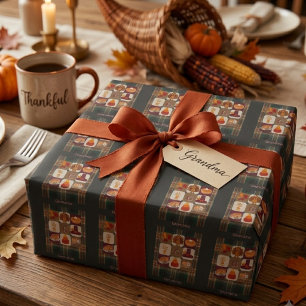 Papier cadeau personnalisé avec monogramme pour Th