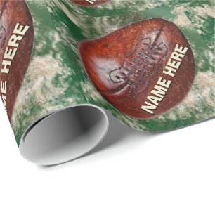 Papier cadeau personnalisé de football sale