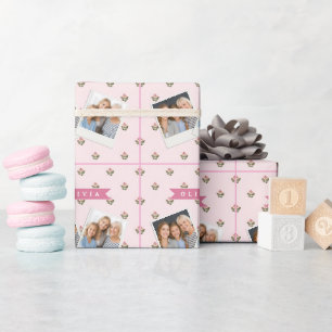 Papier Cadeau Personnalisé Délicat Botanique Floral Romantique