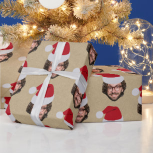 Papier Cadeau Personnalisé Fantastique Noël Chapeau de Noël Visa