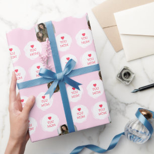 Papier Cadeau Personnalisé Love You Mom Photo   Enveloppe cadeau