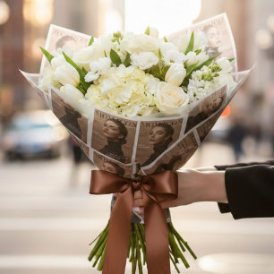 Papier cadeau personnalisé Luxe avec photo de Mama