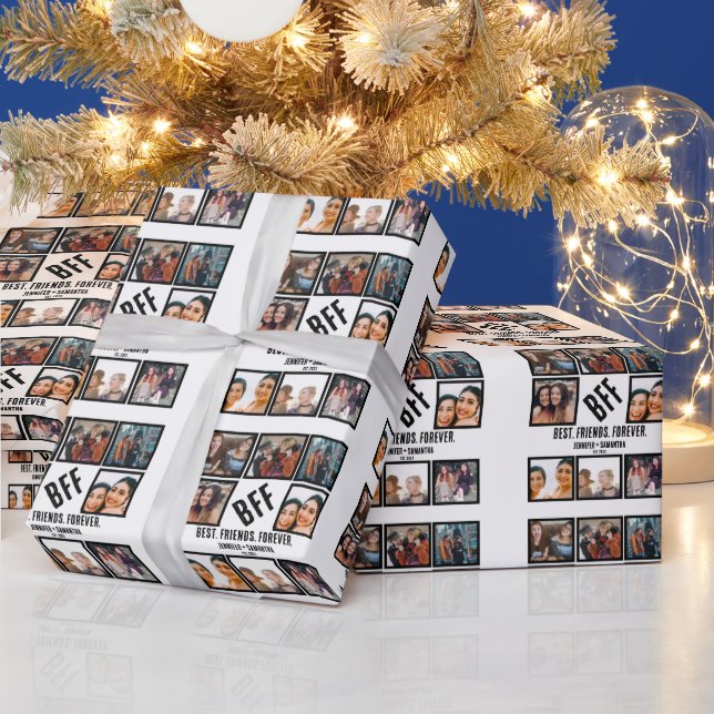 Papier Cadeau Personnalisé Meilleurs amis pour toujours BFF 8 Co (Vacances)