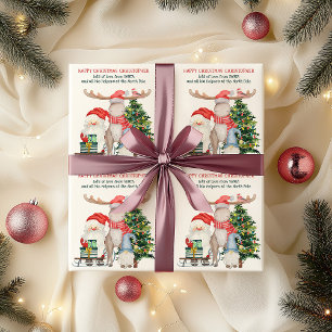 Papier Cadeau Personnalisé par le Père Noël et ses assistants