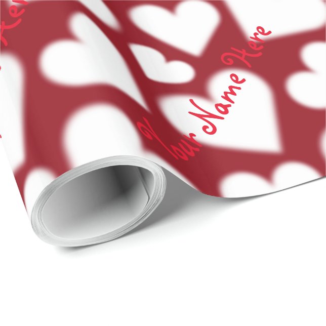 Papier cadeau personnalisé Valentine's Love Wrappi (Coin rond)