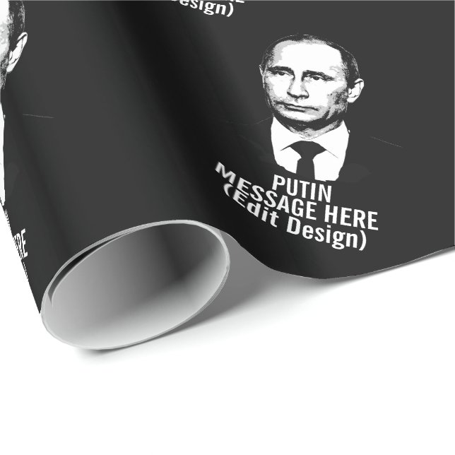 PAPIER CADEAU PERSONNALISÉ VLADIMIR POUTINE (Coin rond)