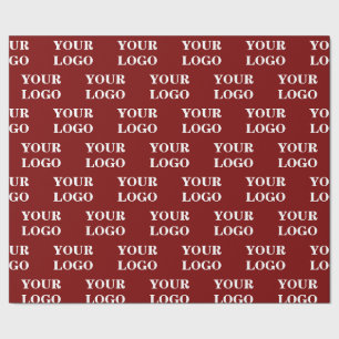 Papier Cadeau Personnalisé Votre Logo Nom Élégant Moderne Minima