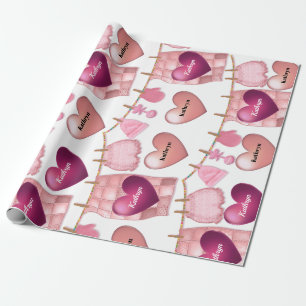 Papier Cadeau Personnalisée de la petite fille