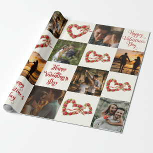 Papier Cadeau Personnaliser 10 Photos Heureuse Sainte-Valentin R