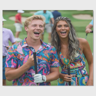 Papier Cadeau Personnaliser et personnaliser une photo de golf