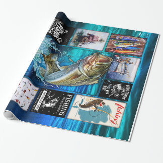 Papier Cadeau Personnaliser Funny Fisherman's Fishing Lover cade