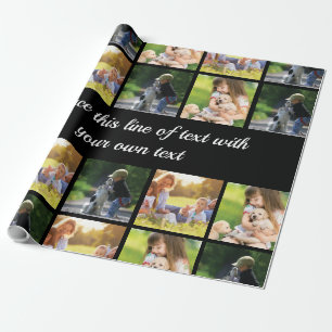 Papier Cadeau Personnaliser le collage photo et le texte
