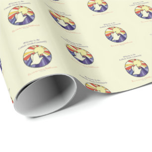 Papier Cadeau Personnaliser Nom, Cercle de la colombe RCIA sur f