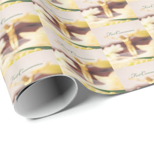 Papier Cadeau Personnaliser, Première communion Félicitations