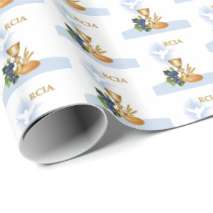 Papier Cadeau Personnaliser, RCIA Félicite le sacrement catholi