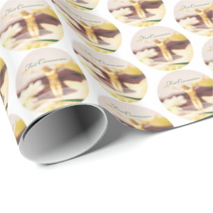 Papier Cadeau Personnalisez, Félicitations pour la Première Comm
