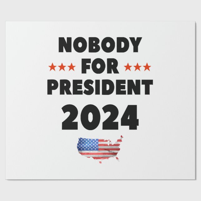 Papier Cadeau Personne pour Président 2024 (Plat)