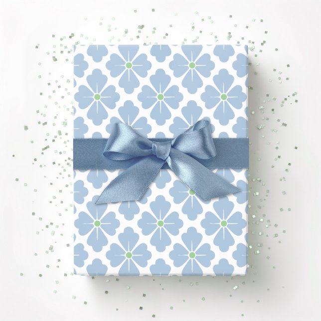 Papier Cadeau Petal Diamond en ardoise et vert (Créateur téléchargé)
