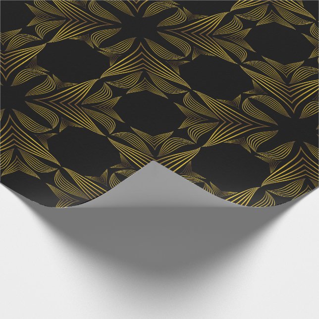 Papier Cadeau pétale de fleur d'or (Coin)