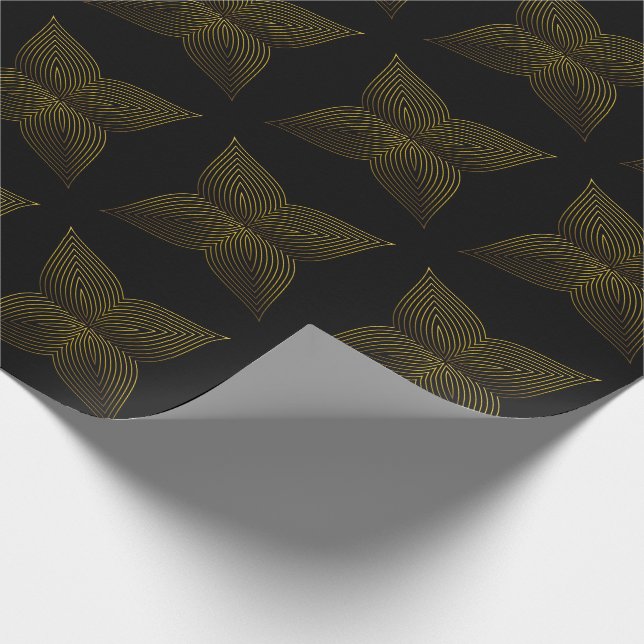Papier Cadeau pétale de fleur d'or (Coin)