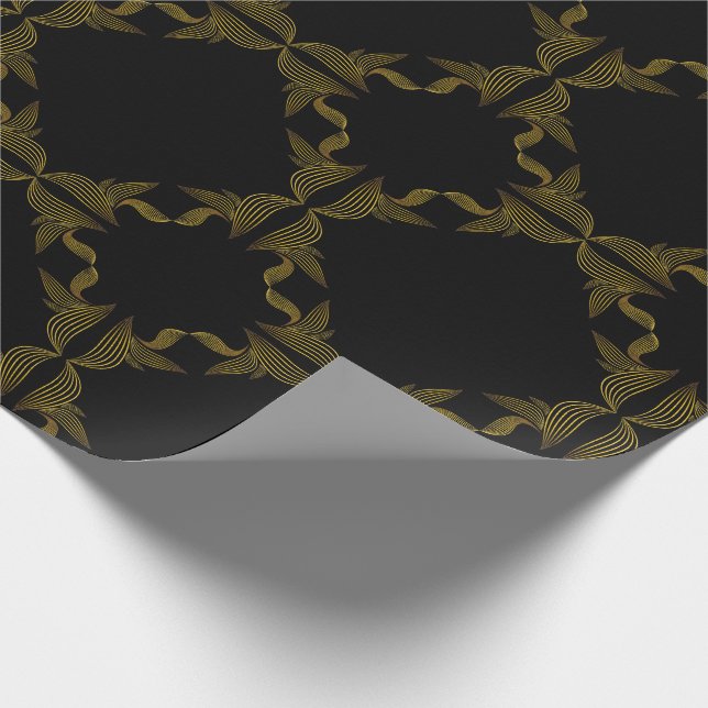 Papier Cadeau pétale de fleur d'or (Coin)