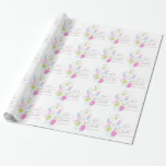 Papier Cadeau Pétales de fleur de confetti moderne enveloppement<br><div class="desc">Joli papier d'emballage mariage idéal pour envelopper un cadeau très spécial aux jeunes mariés ou pour envelopper les faveurs de mariage. Papier cadeau mariage simple gris, rose, bleu et vert et pétales graphiques. Personnaliser avec le nom de la mariée et des mariés et la date du mariage. Uniquement conçu par...</div>