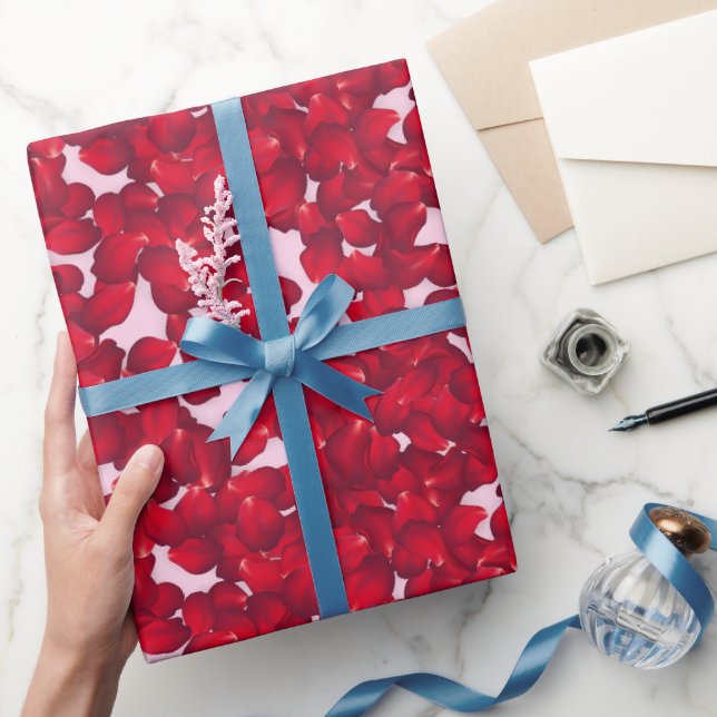 Papier Cadeau Pétales de rose  (Cadeaux)