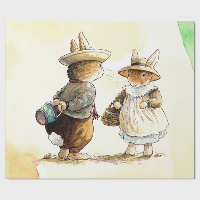 Papier Cadeau Peter Rabbit (couple) Tissue Paper (Plat)