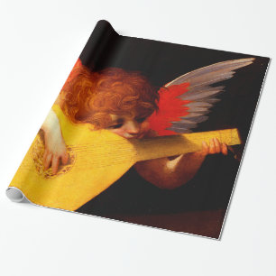 Papier Cadeau PETIT ANGEL JOUER DE LA LUTE Musique Fabriquant Ch