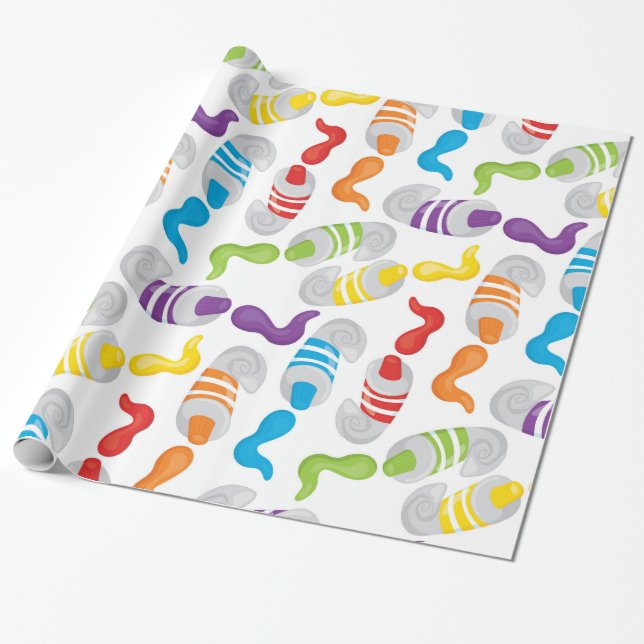 Papier Cadeau Petit artiste motif (Déroulé)