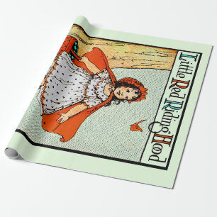 Papier Cadeau Petit Chaperon Rouge Vintage Mignon