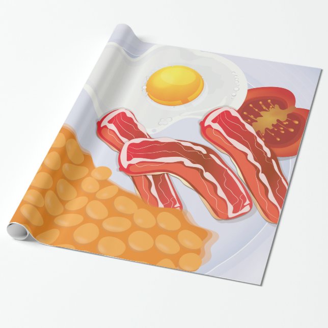 Papier Cadeau Petit déjeuner anglais (Déroulé)