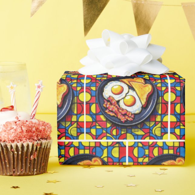 Papier Cadeau Petit déjeuner Pop Art (Fête d'anniversaire)