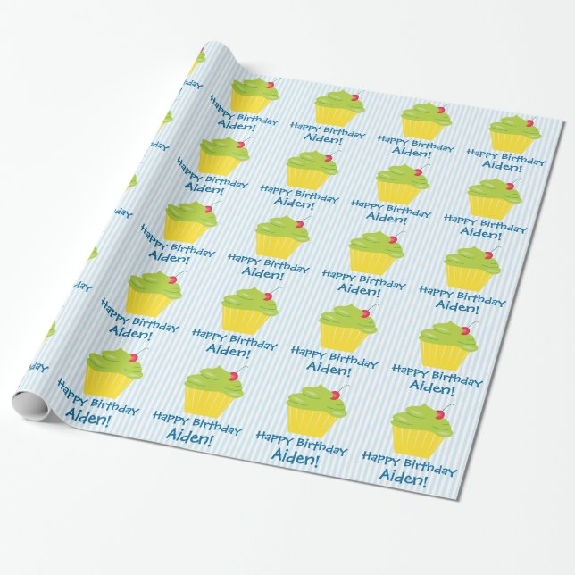 Papier Cadeau Petit gâteau sur l'anniversaire de l'enfant de (Déroulé)