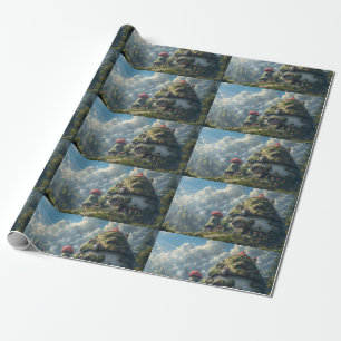 Papier Cadeau Petit gnome, champignon