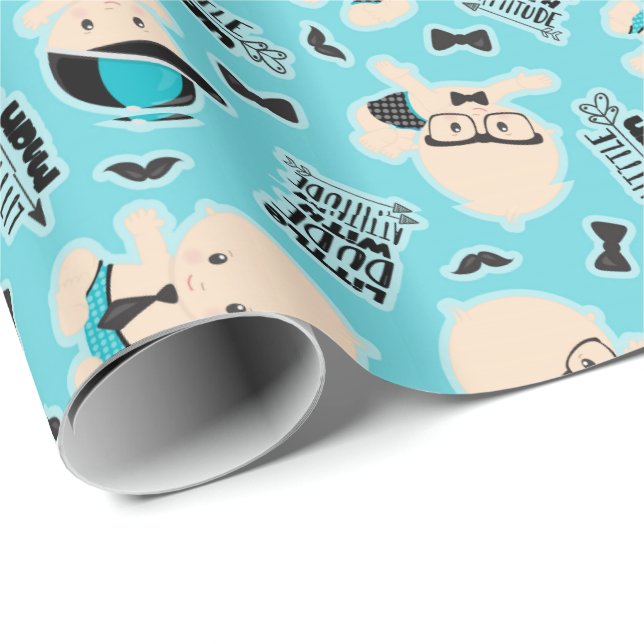 Papier Cadeau Petit homme maudit mot art motif méchant enveloppe (Coin rond)