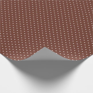 Papier Cadeau Petit motif de point brun savoureux de polka