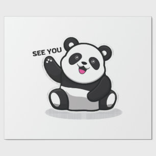 Papier Cadeau petit panda mignon