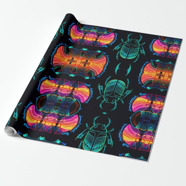 Papier Cadeau Petit Scarab mignon (Déroulé)
