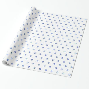 Papier Cadeau Petite Étoile Bleue De David Blanc