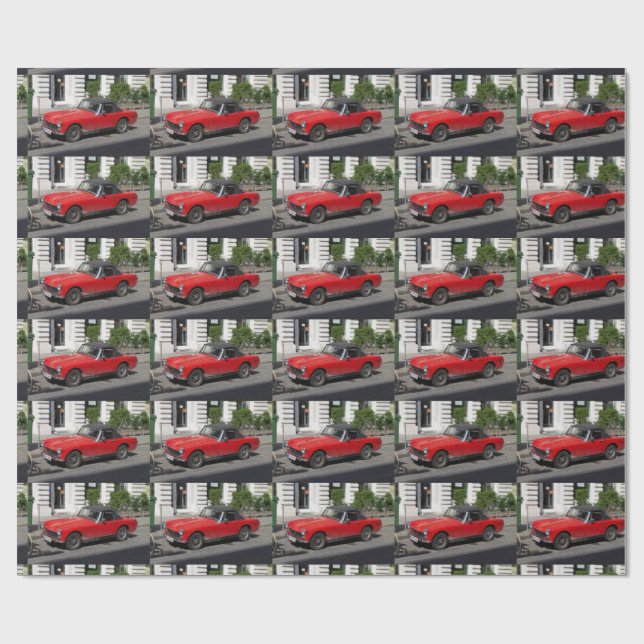 Papier Cadeau Petite MG rouge (Plat)
