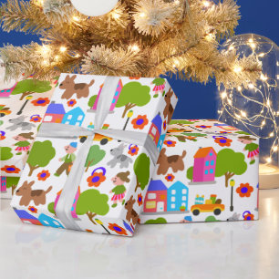 Papier Cadeau Petite Ville (LISER CI-DESSOUS)