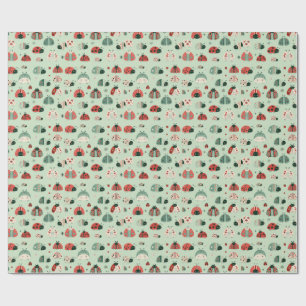 Papier Cadeau Petits Insectes Festifs