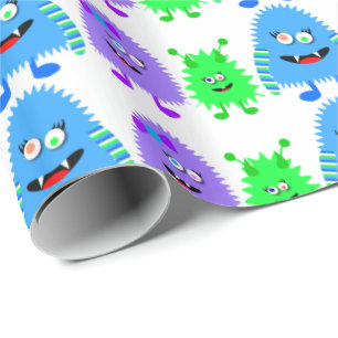 Papier Cadeau Petits monstres mignons