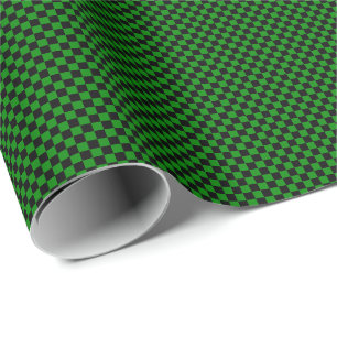 Papier Cadeau Petits papiers d'enveloppement en noir et vert