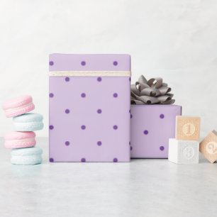 Papier Cadeau Petits Polka-Dots violets sur un cadeau léger viol