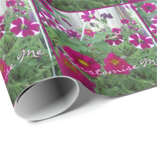 Papier Cadeau Pétunias rose
