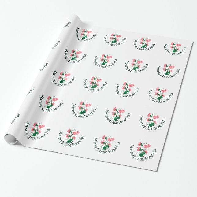 Papier Cadeau Peu de pois doux de la maman (Déroulé)